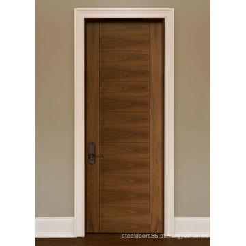 Porta de madeira nivelada folheada S6-1005
